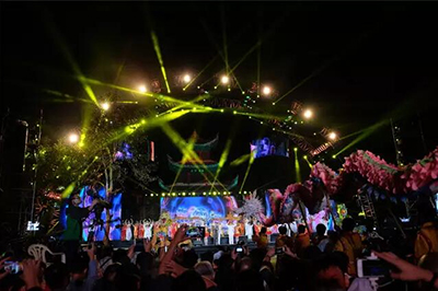 DET-SWU1激光工程投影机完美呈现贵州黔南州隆里国际新媒体艺术节参展装置作品—《拓......》