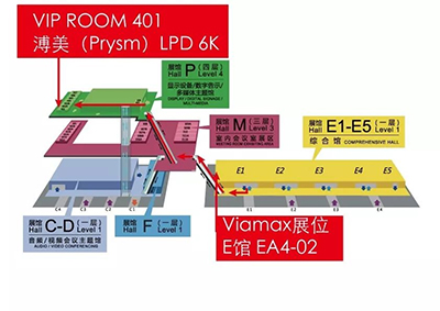 Viamax(纬而视科技)携手美国溥美(Prysm)，超大无缝互动显示屏亮相北京InfoComm