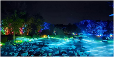 科视Christie激光投影机让东南花都华丽变身为夜间仙境