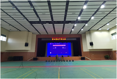 某部队多功能体育馆安装JBL PRX800W