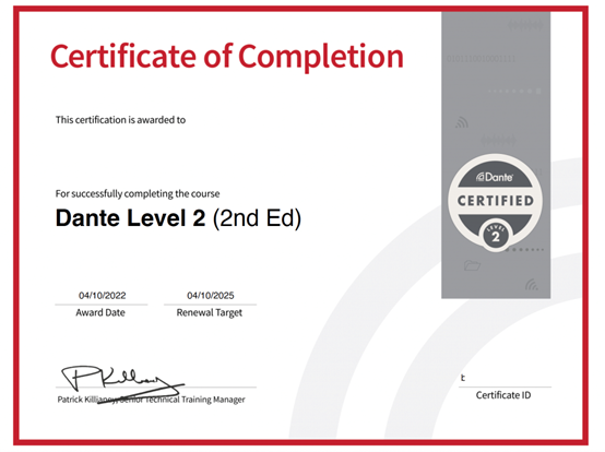 你手上的Dante证书，还能有什么其它作用？